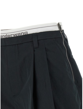 Бермуды, шорты ALEXANDER WANG Logo band shorts (1WC3264042001) #