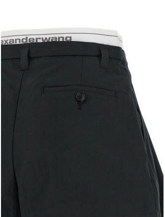 Бермуды, шорты ALEXANDER WANG Logo band shorts (1WC3264042001) #