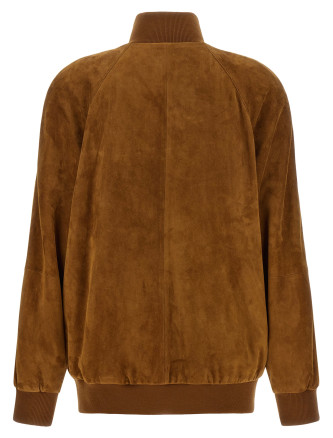 Кожаная куртка MIU Waxed suede bomber jacket (MPW026SOOO19QLF0046) #