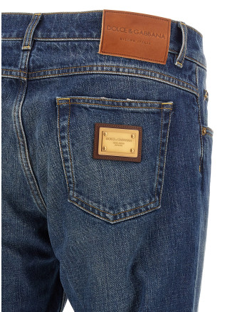 Джинсы DOLCE & GABBANA Logo plaque jeans (GP22ZDG8PO6S9001) #