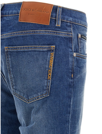 Джинсы DOLCE & GABBANA Logo embroidery jeans (GY07CZG8PQ3S9001) #