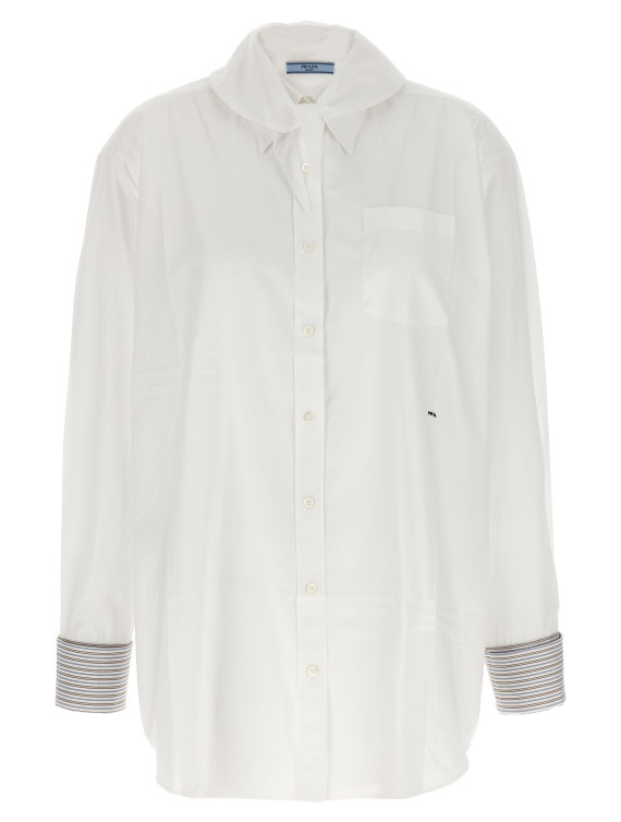 Рубашка, блузка PRADA Contrast cuffs shirt (P470JRSOOO6283F0009) #1