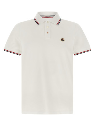 Поло MONCLER Tricolor trim polo shirt