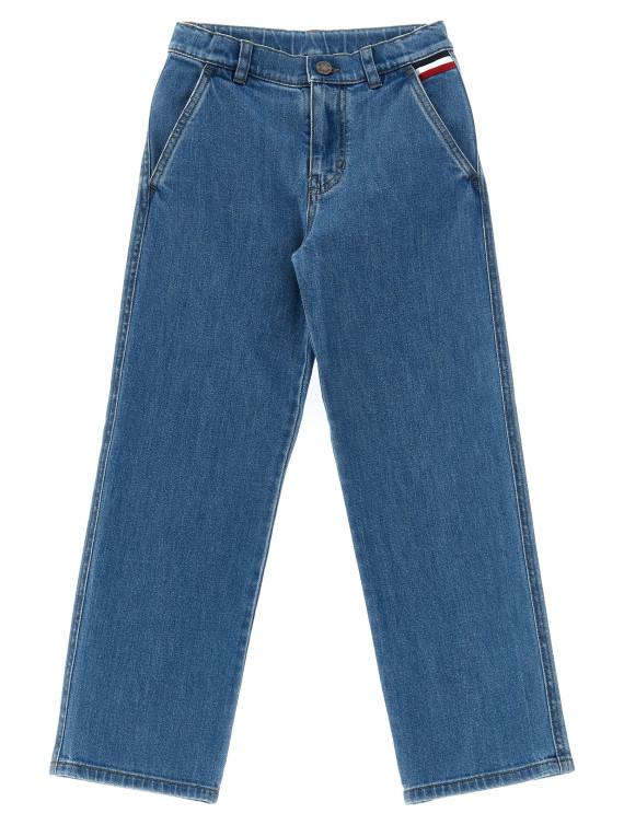 Джинсы MONCLER ENFANT Straight leg jeans (L29542A00004598A1730) #1