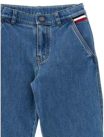 Джинсы MONCLER ENFANT Straight leg jeans (L29542A00004598A1730) #