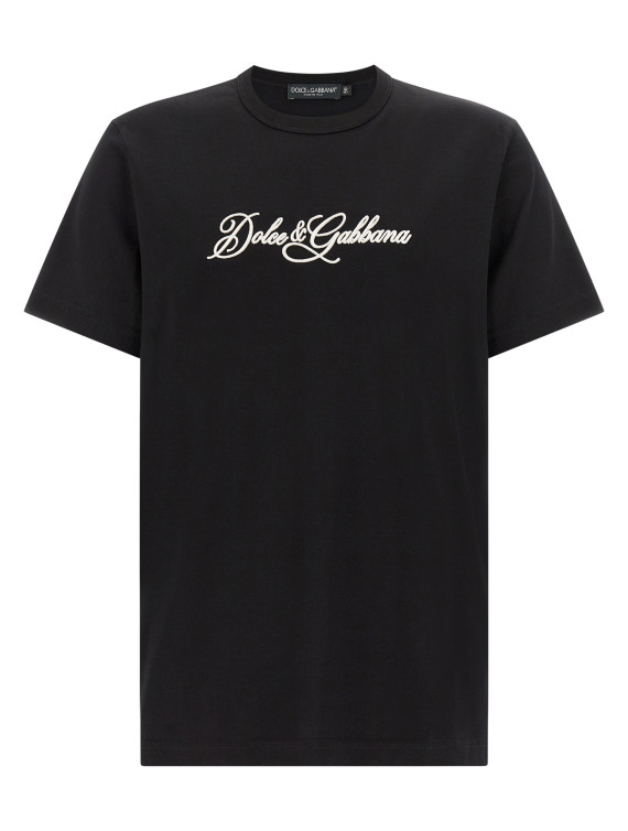 Футболка DOLCE & GABBANA Logo embroidery t-shirt (G8PT1ZG7P9KN0000) #1