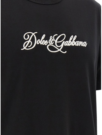 Футболка DOLCE & GABBANA Logo embroidery t-shirt (G8PT1ZG7P9KN0000) #