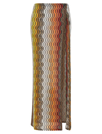 Мини MISSONI Greek zig pattern raschel skirt