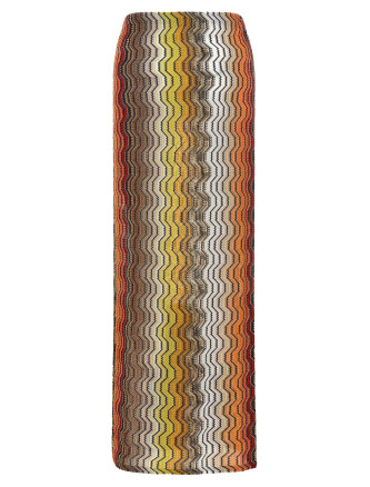 Мини MISSONI Greek zig pattern raschel skirt (MS26SH0ABR015DS91SC) #