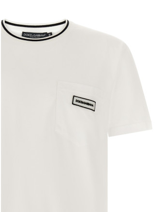 Футболка DOLCE & GABBANA Logo pocket T-shirt (G8RA2ZG7Q2PW0800) #