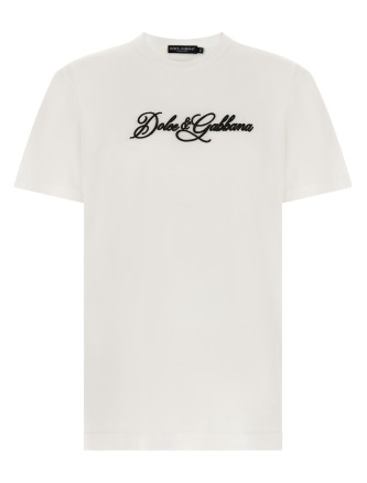 Футболка DOLCE & GABBANA Logo embroidery t-shirt
