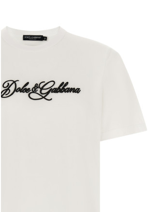 Футболка DOLCE & GABBANA Logo embroidery t-shirt (G8PT1ZG7P9KW0800) #