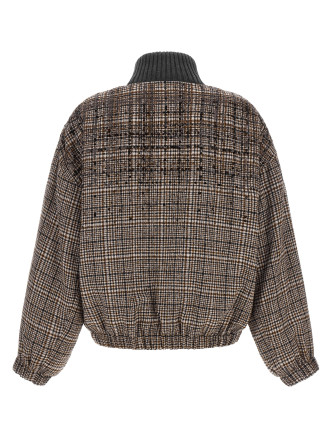 Куртка-бомбер BRUNELLO CUCINELLI Sequin check bomber jacket (MG5577625PC016) #