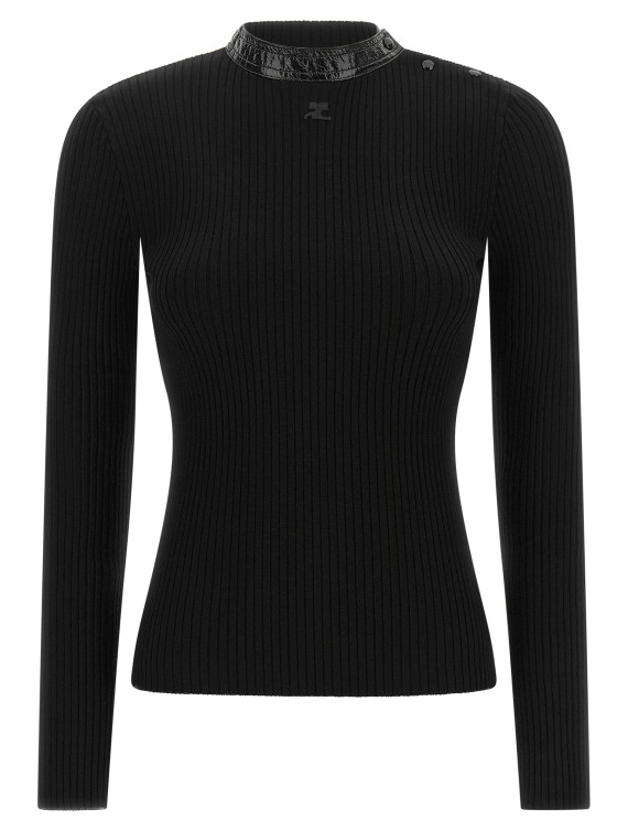 Свитер, кардиган COURREGES Vinyl collar sweater (326MPU285FI00019999) #1