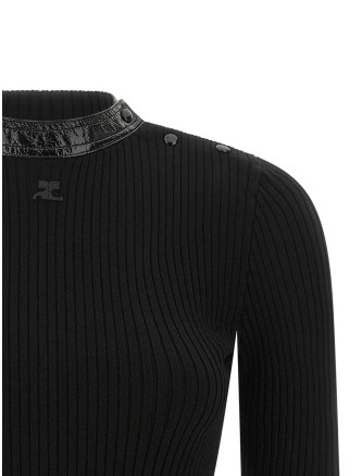 Свитер, кардиган COURREGES Vinyl collar sweater (326MPU285FI00019999) #