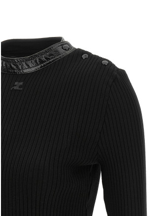 Свитер, кардиган COURREGES Vinyl collar sweater (326MPU285FI00019999) #