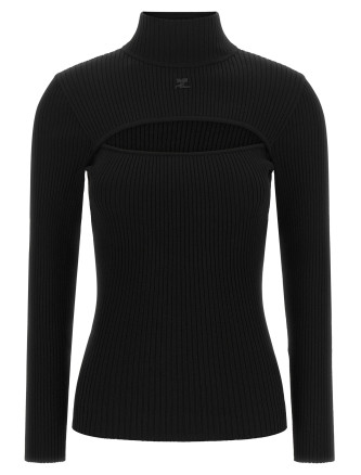 Свитер, кардиган COURREGES Cut-out sweater