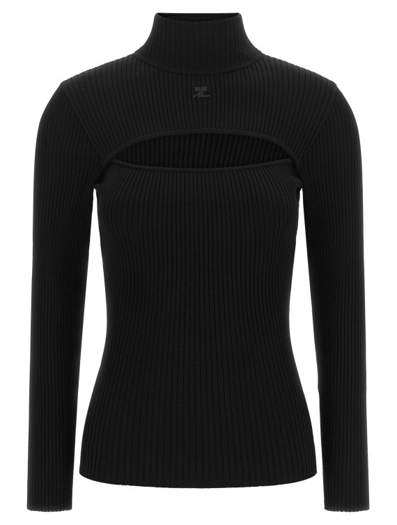 Свитер, кардиган COURREGES Cut-out sweater (326MPU289FI00019999) #1