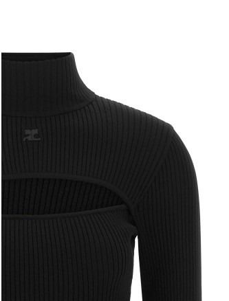 Свитер, кардиган COURREGES Cut-out sweater (326MPU289FI00019999) #