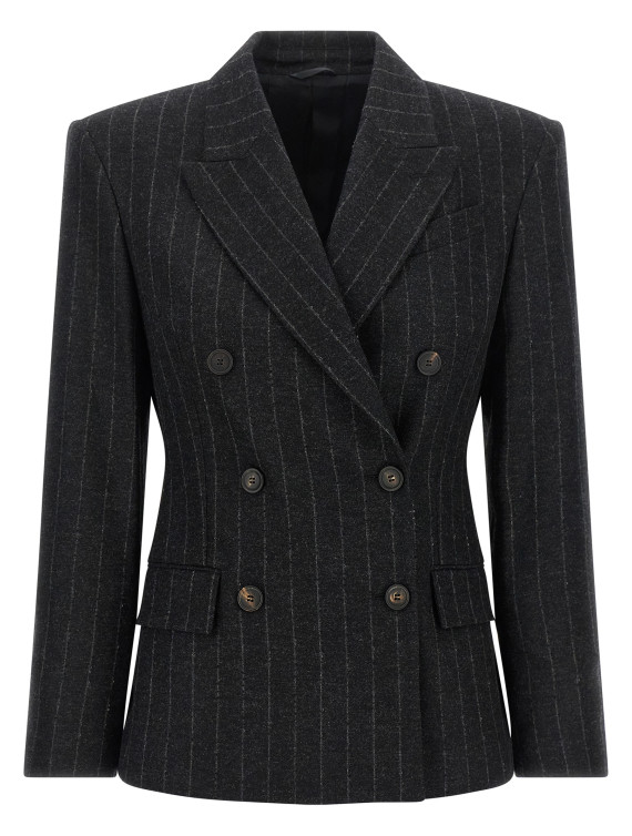 Пиджак, костюм BRUNELLO CUCINELLI Pinstripe blazer (MG5767117C520) #1