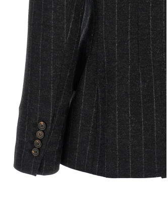 Пиджак, костюм BRUNELLO CUCINELLI Pinstripe blazer (MG5767117C520) #