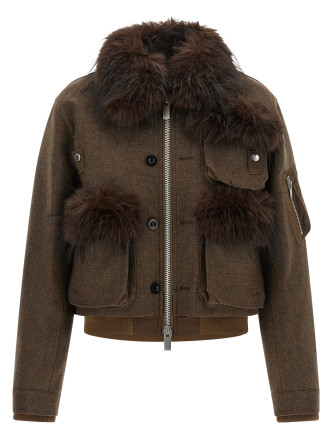 Повседневная куртка SACAI Double collar blouson