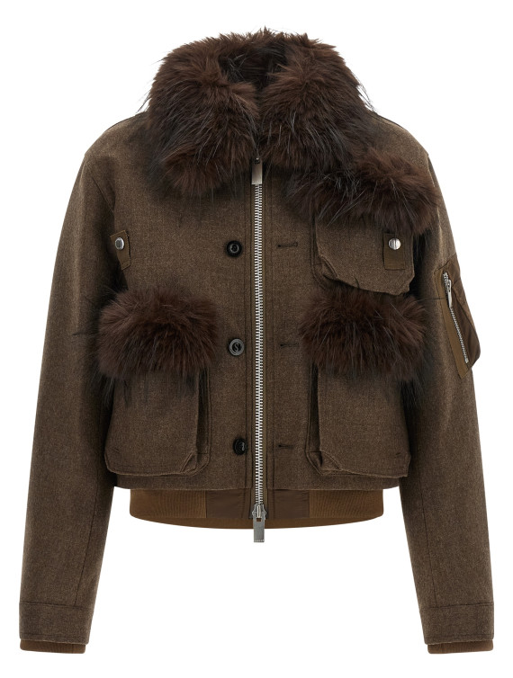 Повседневная куртка SACAI Double collar blouson (2608637601) #1