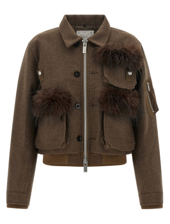 Повседневная куртка SACAI Double collar blouson (2608637601) #