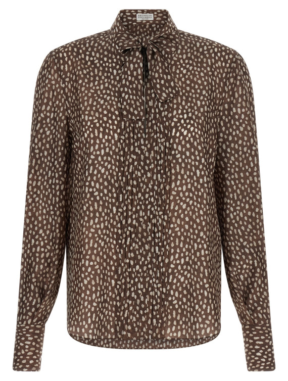 Көйлек, блузка BRUNELLO CUCINELLI Lavallière collar shirt (MG962M2Y05C006) #1