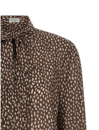Көйлек, блузка BRUNELLO CUCINELLI Lavallière collar shirt (MG962M2Y05C006) #