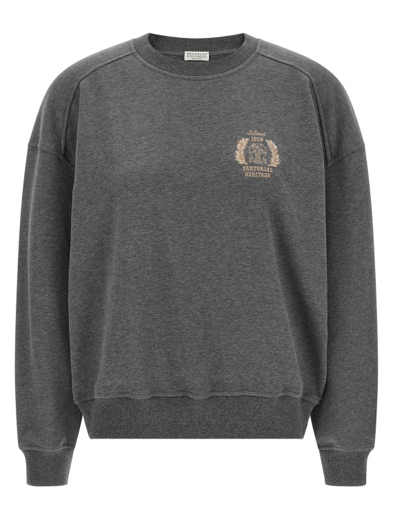 Толстовка BRUNELLO CUCINELLI Coat of arms embroidered sweatshirt (MN05NB2X00C8125) #1