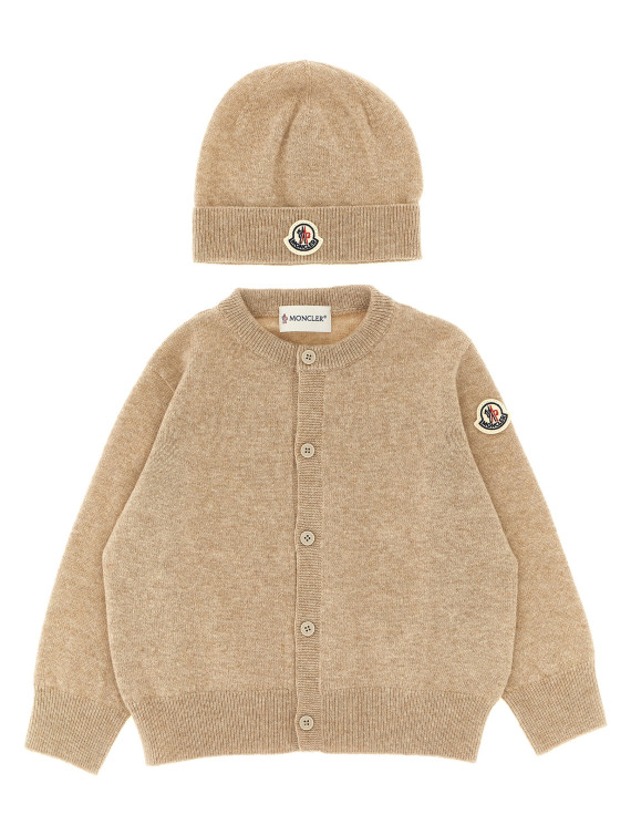 Платье MONCLER ENFANT Cardigan + logo embroidery beanie (L29519E00001M428121E) #1