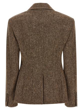 Пиджак, костюм BRUNELLO CUCINELLI Donegal wool double-breasted blazer (MD0027246C002) #