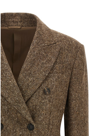 Пиджак, костюм BRUNELLO CUCINELLI Donegal wool double-breasted blazer (MD0027246C002) #