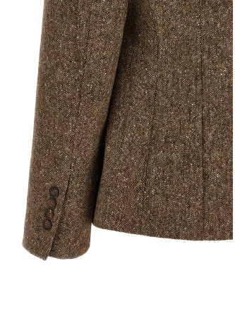 Пиджак, костюм BRUNELLO CUCINELLI Donegal wool double-breasted blazer (MD0027246C002) #