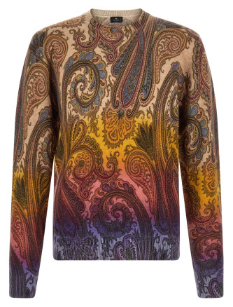 Свитер, кардиган ETRO Paisley dégradé sweater