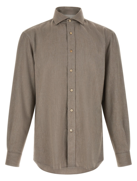 Рубашка, блузка BRUNELLO CUCINELLI Herringbone shirt (MY6370627C024) #1