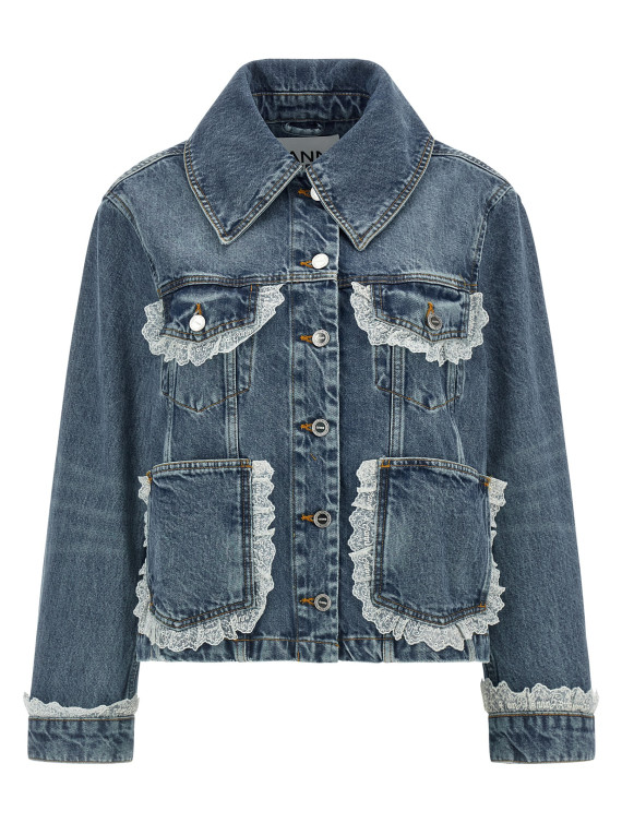 Джинсовая куртка GANNI Denim and lace jacket (A1010200569) #1