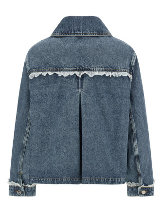 Джинсовая куртка GANNI Denim and lace jacket (A1010200569) #