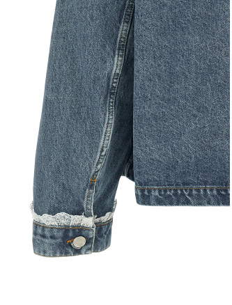 Джинсовая куртка GANNI Denim and lace jacket (A1010200569) #