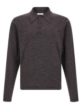 Поло LEMAIRE Mouliné wool polo shirt