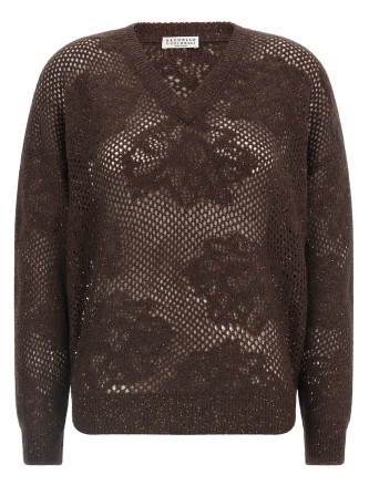 Свитер, кардиган BRUNELLO CUCINELLI 'Flower Lace'