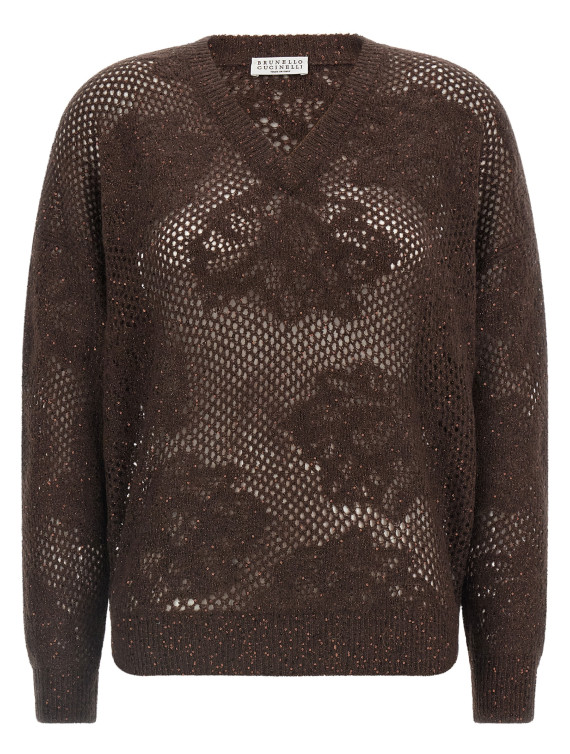 Свитер, кардиган BRUNELLO CUCINELLI 'Flower Lace' (MFA790102C9199) #1