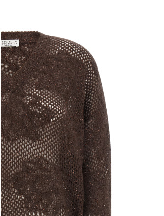 Свитер, кардиган BRUNELLO CUCINELLI 'Flower Lace' (MFA790102C9199) #