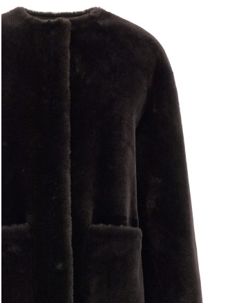 Мех, шуба BLANCHA Long fur coat (26106300CIOCCOLATO) #
