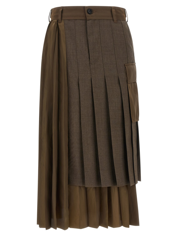 Миди SACAI Hybrid construction skirt (2608569601) #1