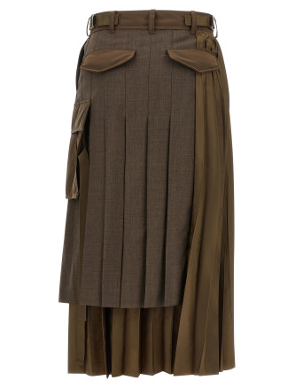 Миди SACAI Hybrid construction skirt (2608569601) #
