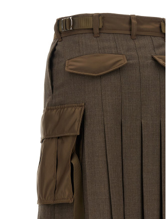 Миди SACAI Hybrid construction skirt (2608569601) #
