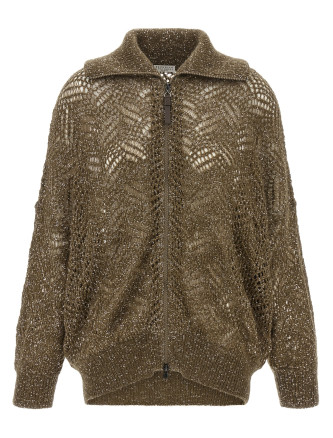 Свитер, кардиган BRUNELLO CUCINELLI 'Dazzling Abstract Leaf'
