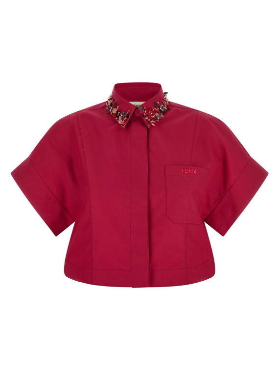 Рубашка, блузка FENDI Shirt with embroidery (FS8363AWAEF1WX3) #1